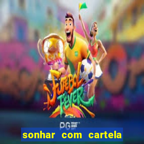 sonhar com cartela de bingo